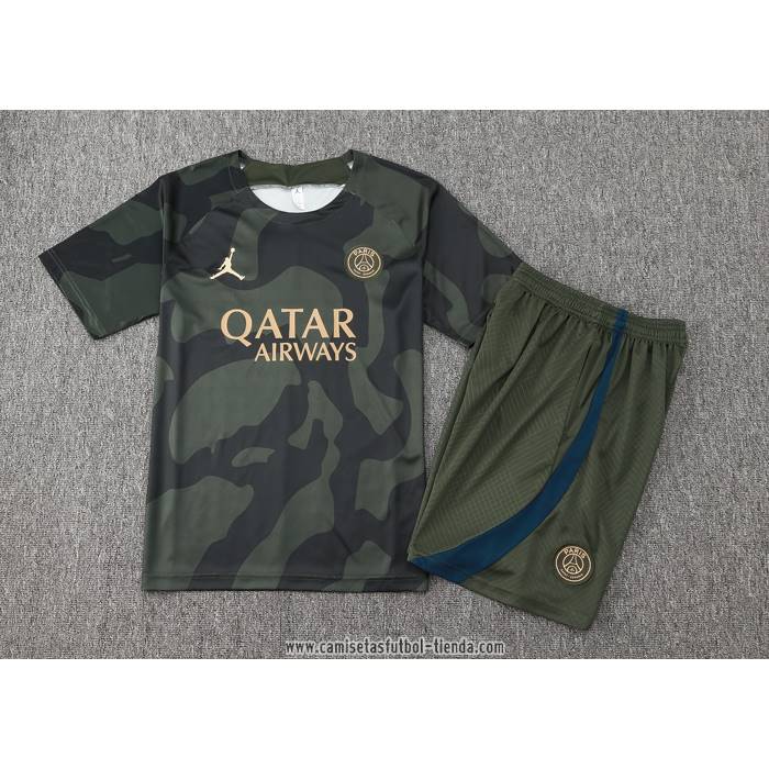Chandal del Paris Saint-Germain Jordan 2024 2025 Manga Corta Verde - Pantalon Corto